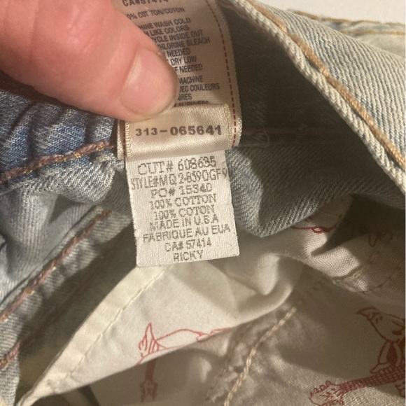 Rare! NWT’s! 🇺🇸Ricky Super T in “AZUL SAIL AWAY” wash True Religion size 30x34 - Picture 9 of 16